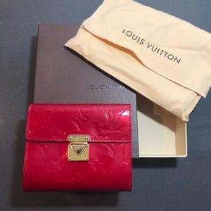 Authentic Louis Vuitton Red Patent Leather Wallet